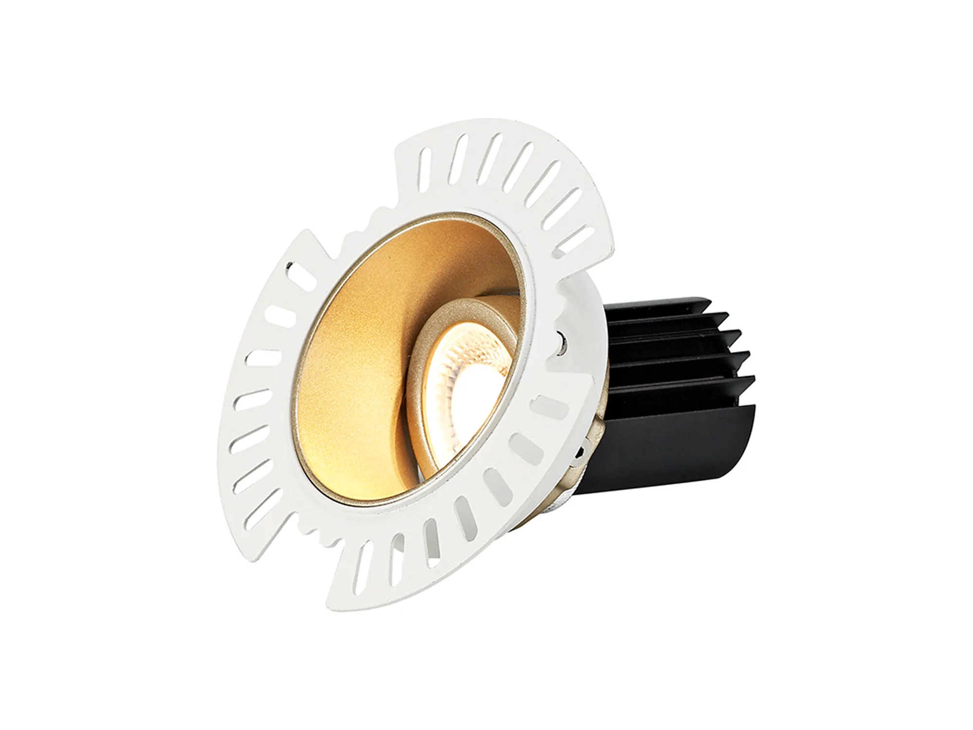 Basy A 12 Tridonic Powered 12W 2700K 1200lm 36° CRI>90 LED Engine Gold Adjustable Recessed Spotlight, IP20 DM201879  Dlux Basy A 12